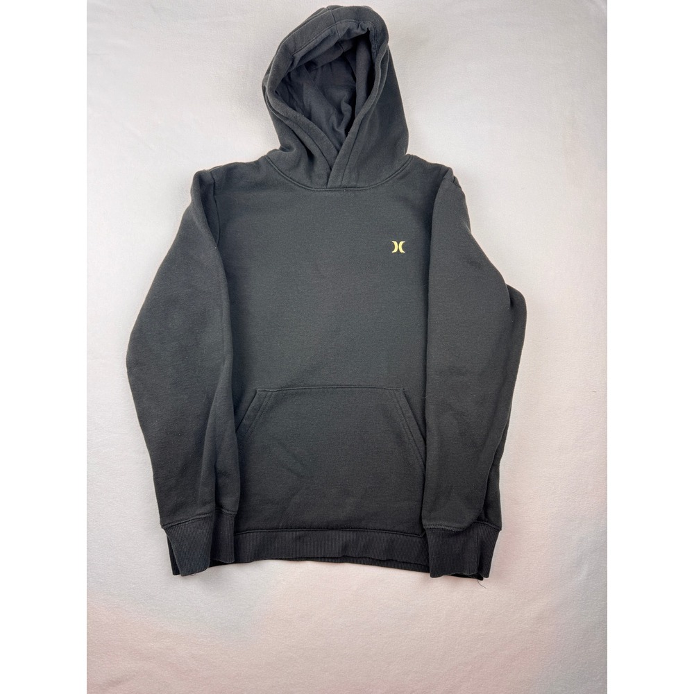 Hurley Youth Black Pullover Hoodie Size‎ Large 14/16 Fleece Hooded Sweatshirt